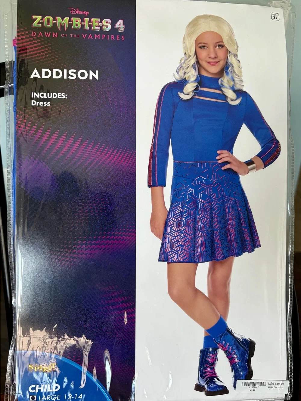 Disney zombies 4 - Addison Blue and Pink Dress Costume
